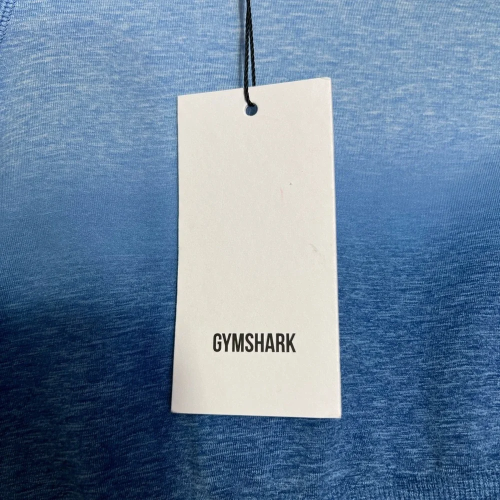 NWT Gymshark Adapt Ombre Seamless Set - Powder Blue Marl/Luna Blue - Size S - Picture 6 of 16